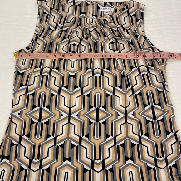 Calvin Klein Geometric Patterned Women's Top Size Large - Picture 5 of 9